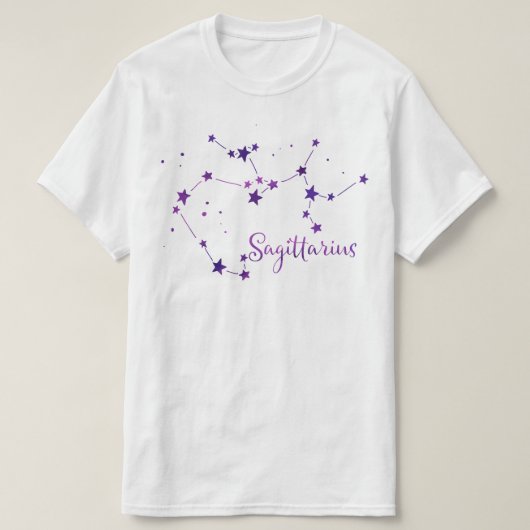 Sagittarius Zodiac Constellation T-shirt (Design voorkant)