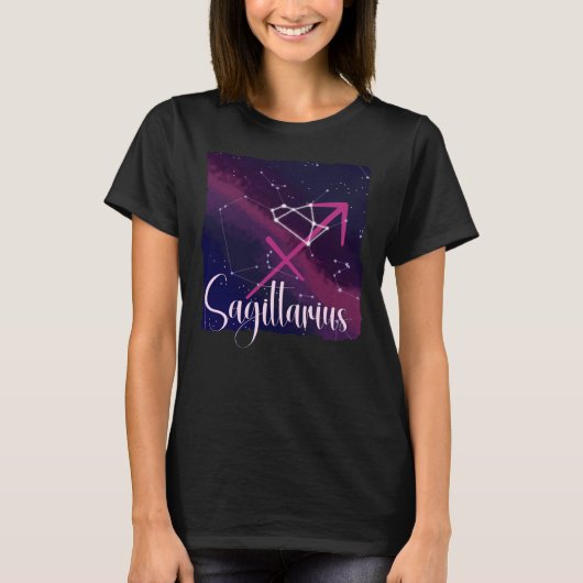 Sagittarius Zodiac Constellation T-shirt (Voorkant)