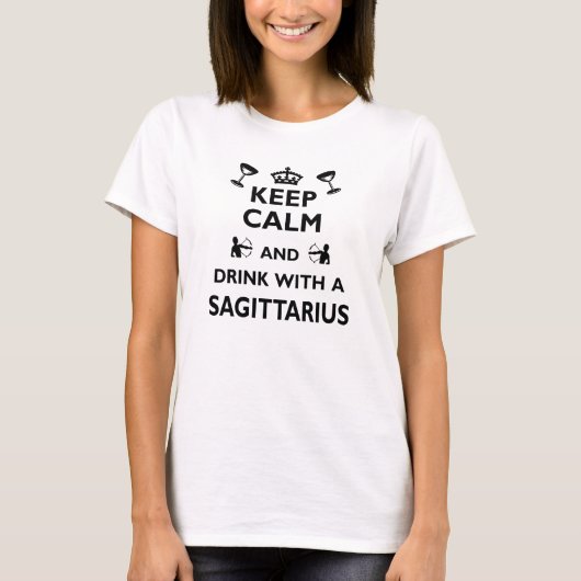 Sagittarius Zodiac Cool/Funny Gift - Drink met T-shirt (Voorkant)