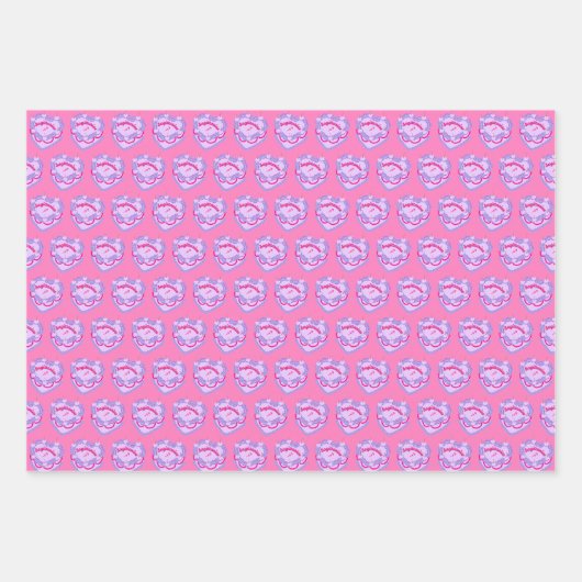 Sagittarius Zodiac Coquette Hart Verjaardagstaart Inpakpapier Vel (Voorkant 3)