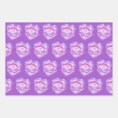 Sagittarius Zodiac Coquette Hart Verjaardagstaart Inpakpapier Vel (Voorkant 2)