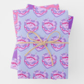 Sagittarius Zodiac Coquette Hart Verjaardagstaart Inpakpapier Vel (In situ)