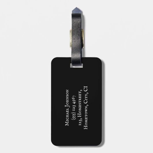  Sagittarius Zodiac Custom  Astrology Black Bagagelabel (Achterkant verticaal)