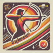 Sagittarius Zodiac Custom-Cut Vinyl Sticker (Voorkant)