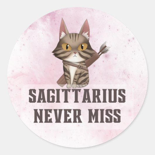 Sagittarius Zodiac Decal voor liefhebbers van astr Ronde Sticker (Voorkant)