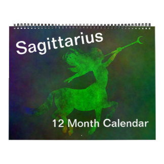Sagittarius Zodiac December Colorful Sign Symbols Kalender