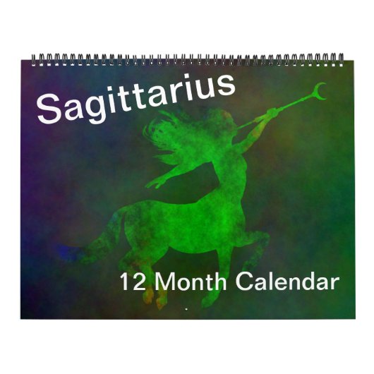 Sagittarius Zodiac December Colorful Sign Symbols Kalender (Hoes)