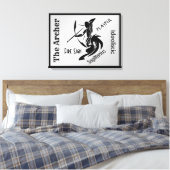 Sagittarius Zodiac Framed Canvas Afdruk (Insitu (Slaapkamer))