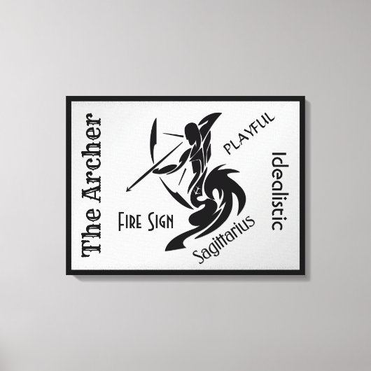 Sagittarius Zodiac Framed Canvas Afdruk (Voorkant)