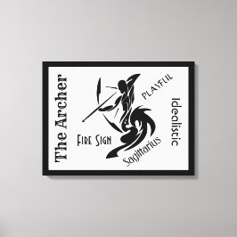 Sagittarius Zodiac Framed Canvas Afdruk