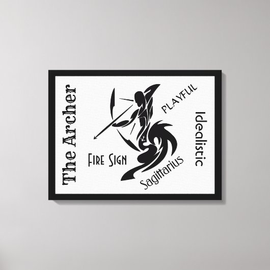 Sagittarius Zodiac Framed Canvas Afdruk (Voorkant)