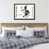 Sagittarius Zodiac Framed Green Canvas Afdruk (Insitu (Slaapkamer))