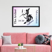 Sagittarius Zodiac Framed pasteien Hues Canvas Afdruk (Insitu (Woonkamer))