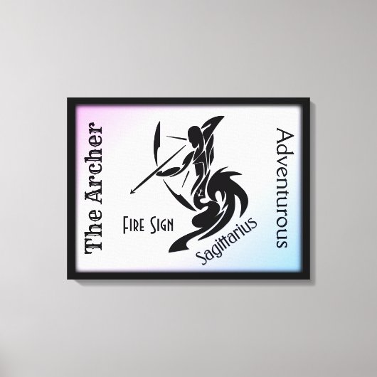 Sagittarius Zodiac Framed pasteien Hues Canvas Afdruk (Voorkant)