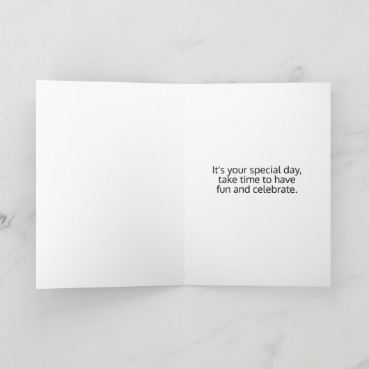 Sagittarius Zodiac Fun Quote Black & White Birthda Kaart (Binnen)