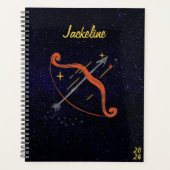 Sagittarius Zodiac Galaxy Sky Star Kalender Planner (Voorkant)