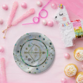 Sagittarius Zodiac Gold Abalone op constellatie Papieren Bordje (Feest)