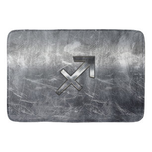 Sagittarius Zodiac Grunge Distress Steel Style Badmat