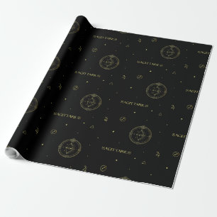 Sagittarius zodiac horoscoop sterbordgradiënt cadeaupapier