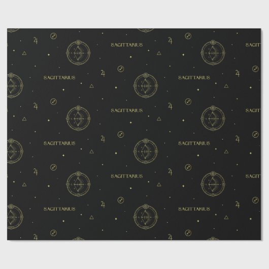 Sagittarius zodiac horoscoop sterbordgradiënt cadeaupapier (Vlak)