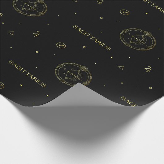 Sagittarius zodiac horoscoop sterbordgradiënt cadeaupapier (Hoek)