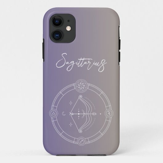 Sagittarius zodiac horoscoop sterbordgradiënt Case-Mate iPhone case (Achterkant)