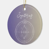 Sagittarius zodiac horoscoop sterbordgradiënt keramisch ornament (Links)