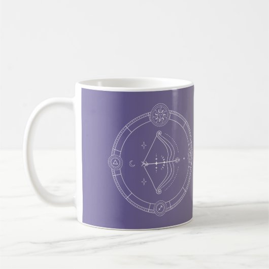 Sagittarius zodiac horoscoop sterbordgradiënt koffiemok (Links)