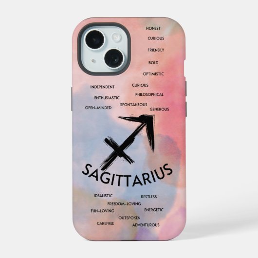 Sagittarius Zodiac Horoscoop Traits Meisjes iPhone 15 Case (Achterkant)
