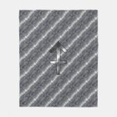 Sagittarius Zodiac in Grunge Distress Steel look Fleece Deken (Voorkant)