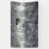 Sagittarius Zodiac in Grunge Distress Steel look Spandoek (Verticaal)