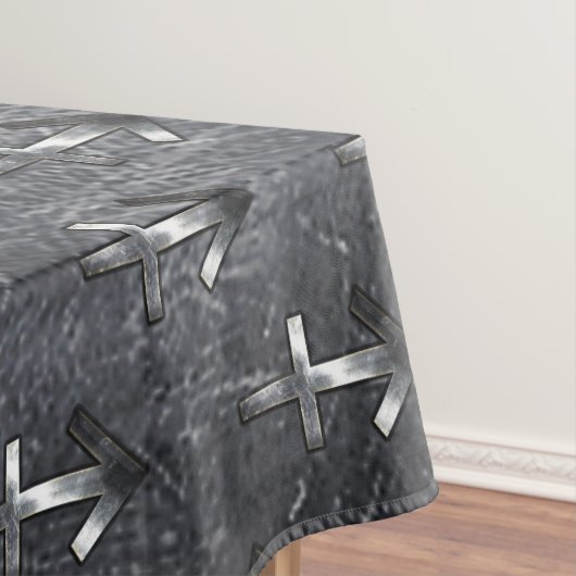 Sagittarius Zodiac in Grunge Distress Steel look Tafelkleed (Voorbeeld)