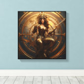Sagittarius Zodiac Kunst Canvas  Afdruk (Insitu (Houten vloer))