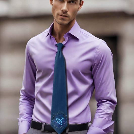 Sagittarius zodiac met sterren stropdas