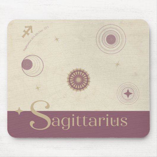 Sagittarius Zodiac Mousepad Muismat (Voorkant)