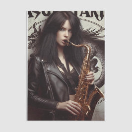 Sagittarius Zodiac Musician Saxophone Decoupage Tissuepapier