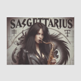 Sagittarius Zodiac Musician Saxophone Decoupage Tissuepapier