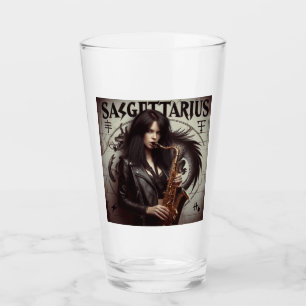 Sagittarius Zodiac Musician Saxophone Glas