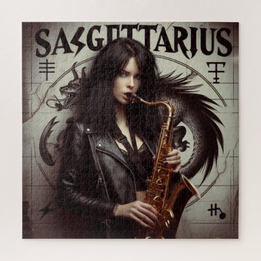Sagittarius Zodiac Musician Saxophone Legpuzzel (Verticaal)