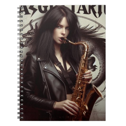 Sagittarius Zodiac Musician Saxophone Notitieboek (Voorkant)