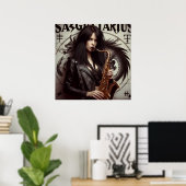 Sagittarius Zodiac Musician Saxophone Poster (Thuiskantoor)