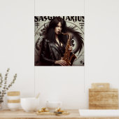 Sagittarius Zodiac Musician Saxophone Poster (Keuken)