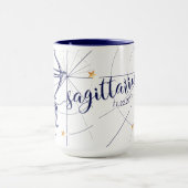 Sagittarius Zodiac Navy Blue & Gold Birth Mok (Midden)