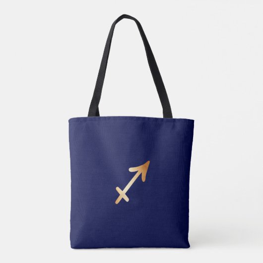 Sagittarius Zodiac Navy Gold Monochrome Tas (Achterkant)