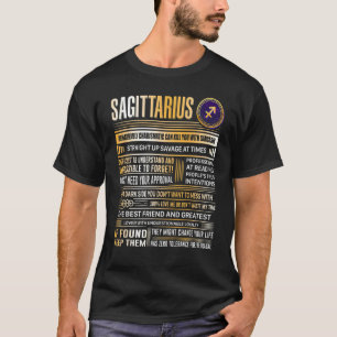 Sagittarius Zodiac November December verjaardagen T-shirt