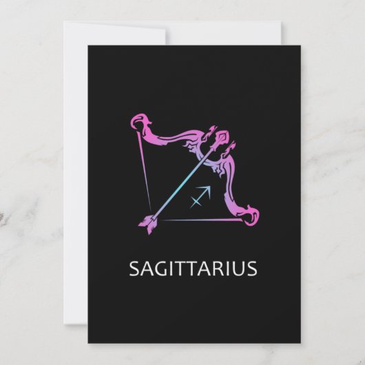 Sagittarius Zodiac ondertekent de Archer Birthday  Kaart (Voorkant)