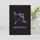 Sagittarius Zodiac ondertekent de Archer Birthday  Kaart (Staand voorkant)
