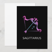 Sagittarius Zodiac ondertekent de Archer Birthday  Kaart (Voorkant / Achterkant)