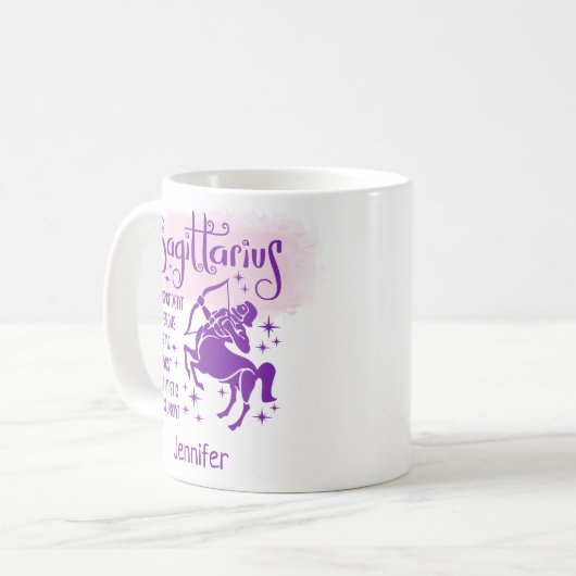 Sagittarius Zodiac Personalized Traits Horoscope Koffiemok (Voorkant links)