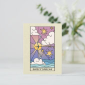 Sagittarius Zodiac Sign Abstract Art  Briefkaart (Staand voorkant)